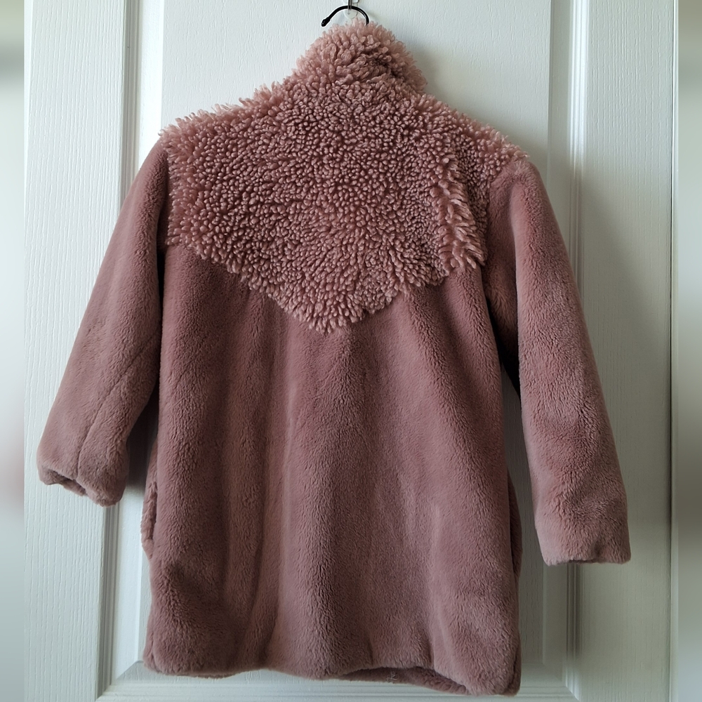 Molo Haili faux fur and faux shearling coat girls size 8Y - Picture 10 of 13